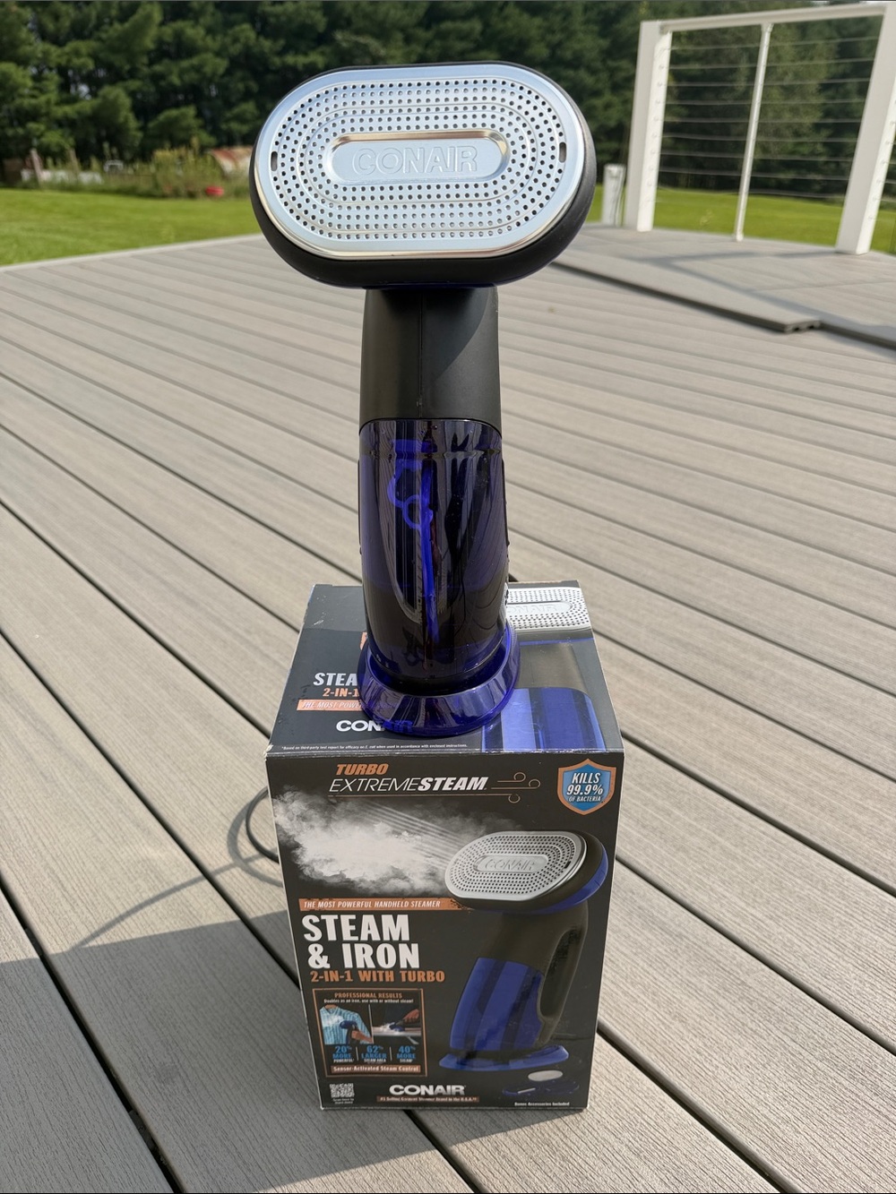Conair Turbo ExtremeSteam Handheld Steamer & Iron — Blue